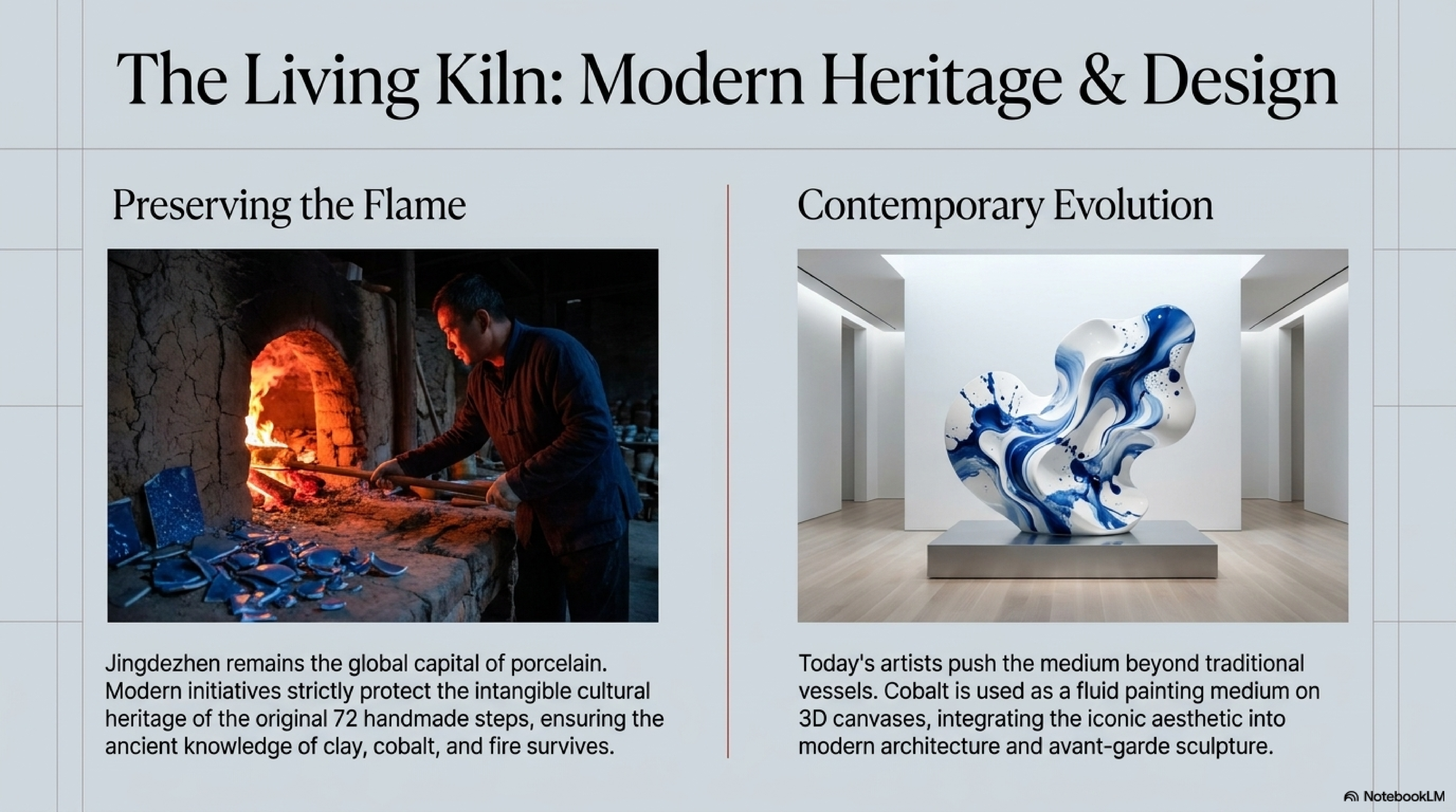 Global blue and white influence — Delft (Dutch), Imari (Japanese), Talavera (Spanish-Mexican) traditions all directly derived from Chinese blue and white prototypes