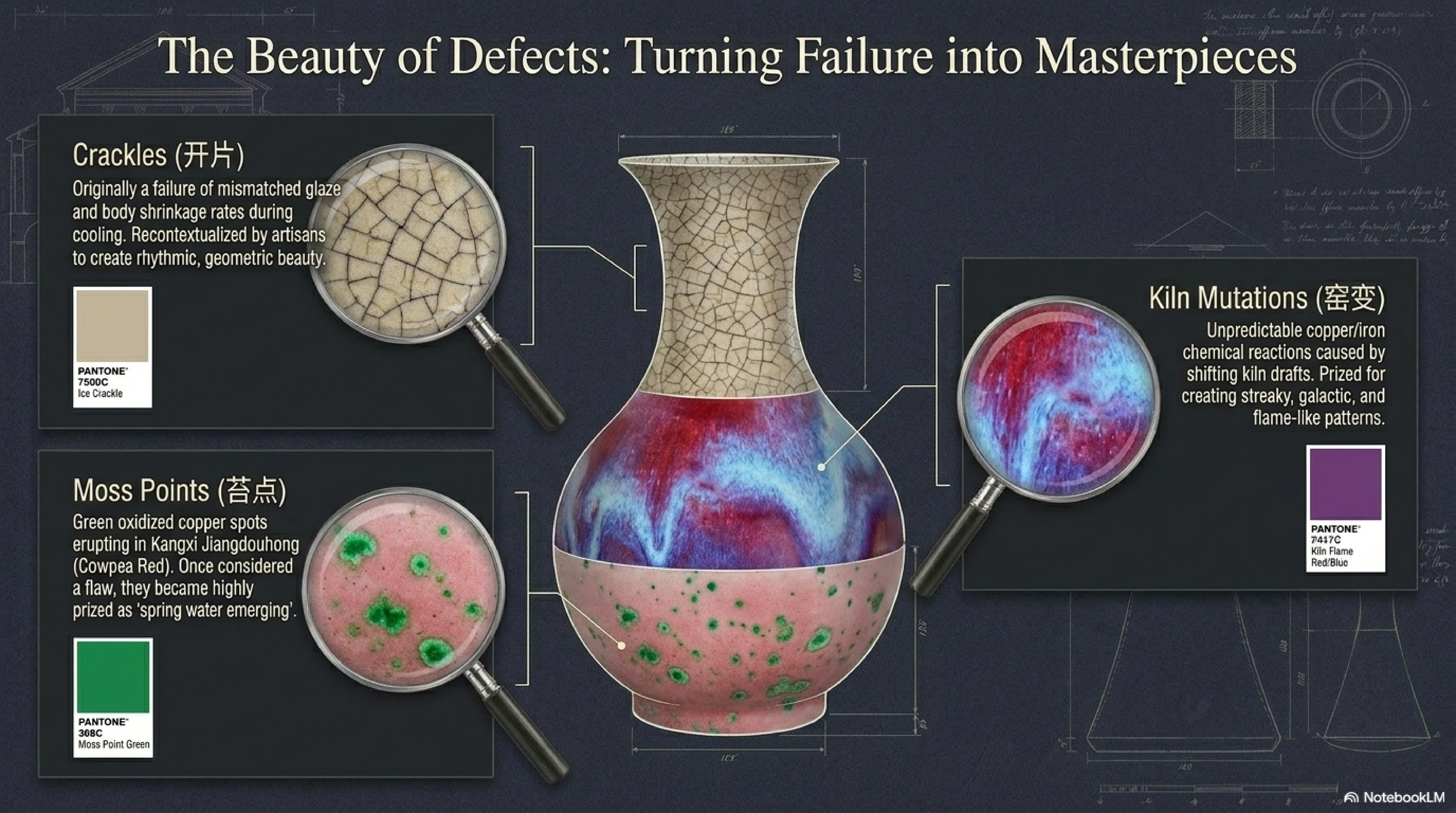 Yellow and green glazes — 浇黄 imperial poured yellow, 孔雀绿 peacock green, comparing Ming Hongzhi and Zhengde canonical examples